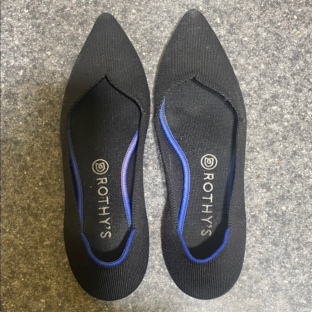 Rothy's Black and Blue Women's Flats